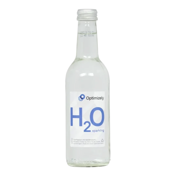 Water Concepts – Glaswasserflasche mit Logo und Etikett