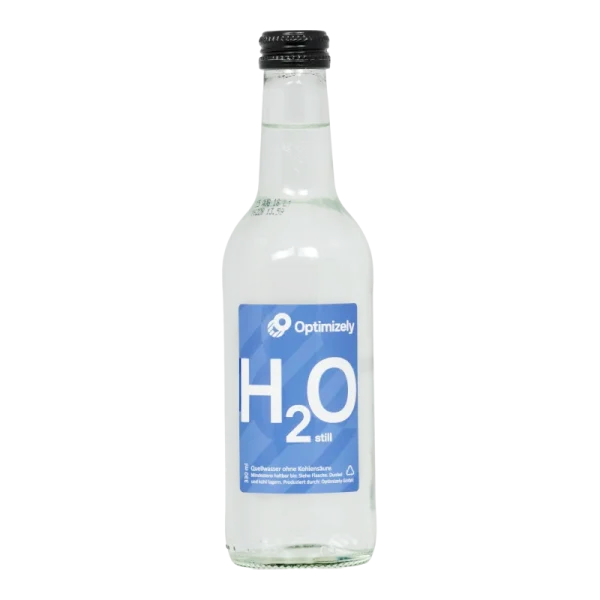 Water Concepts – Glaswasserflasche mit Logo und Etikett