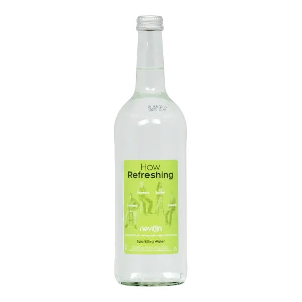 Water Concepts – Glaswasserflasche mit Logo und Etikett