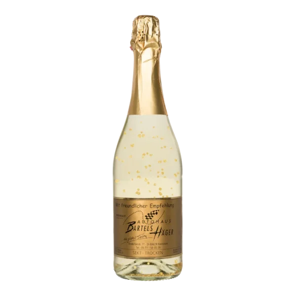 Water Concepts - Flasche Sekt Goldwein mit Logo und Etikett